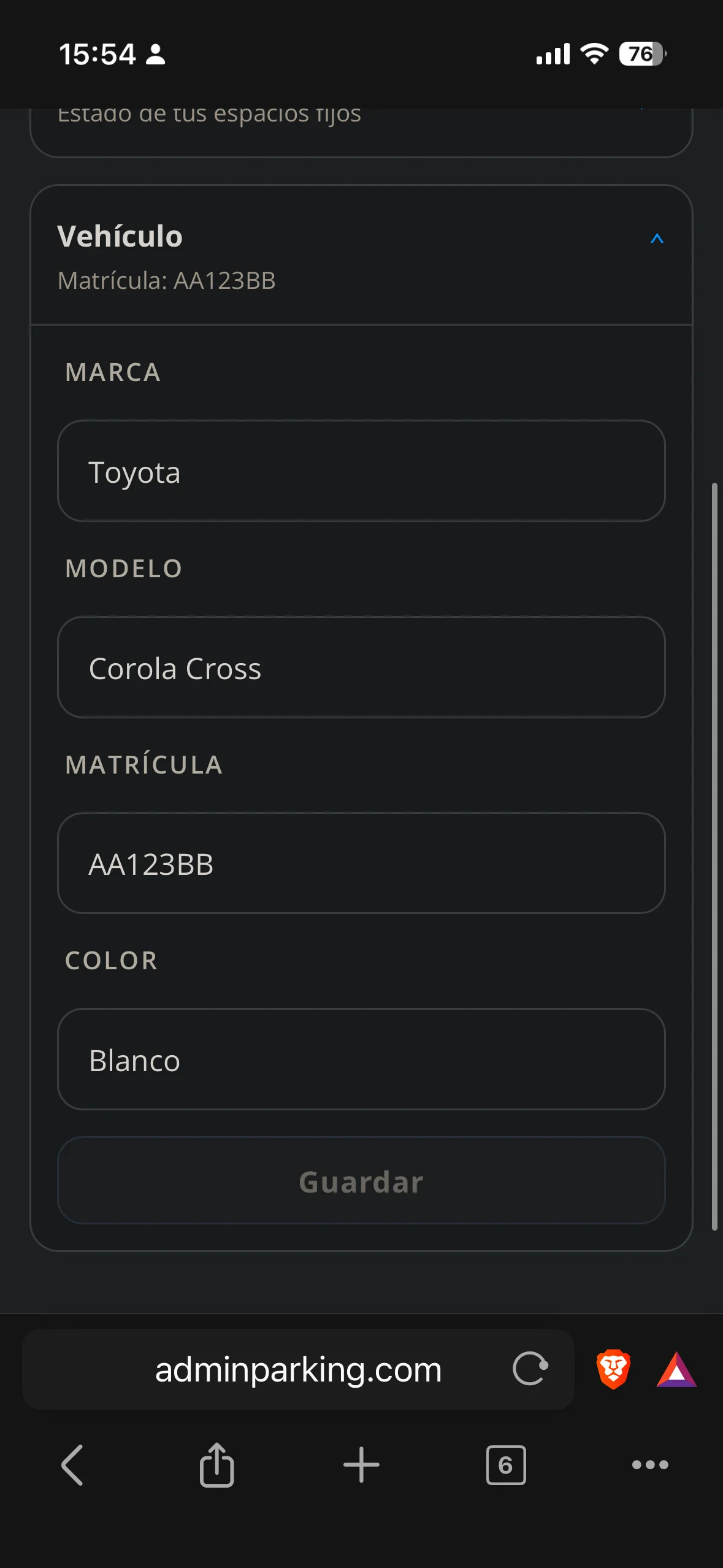 Vehículo app Enterprise